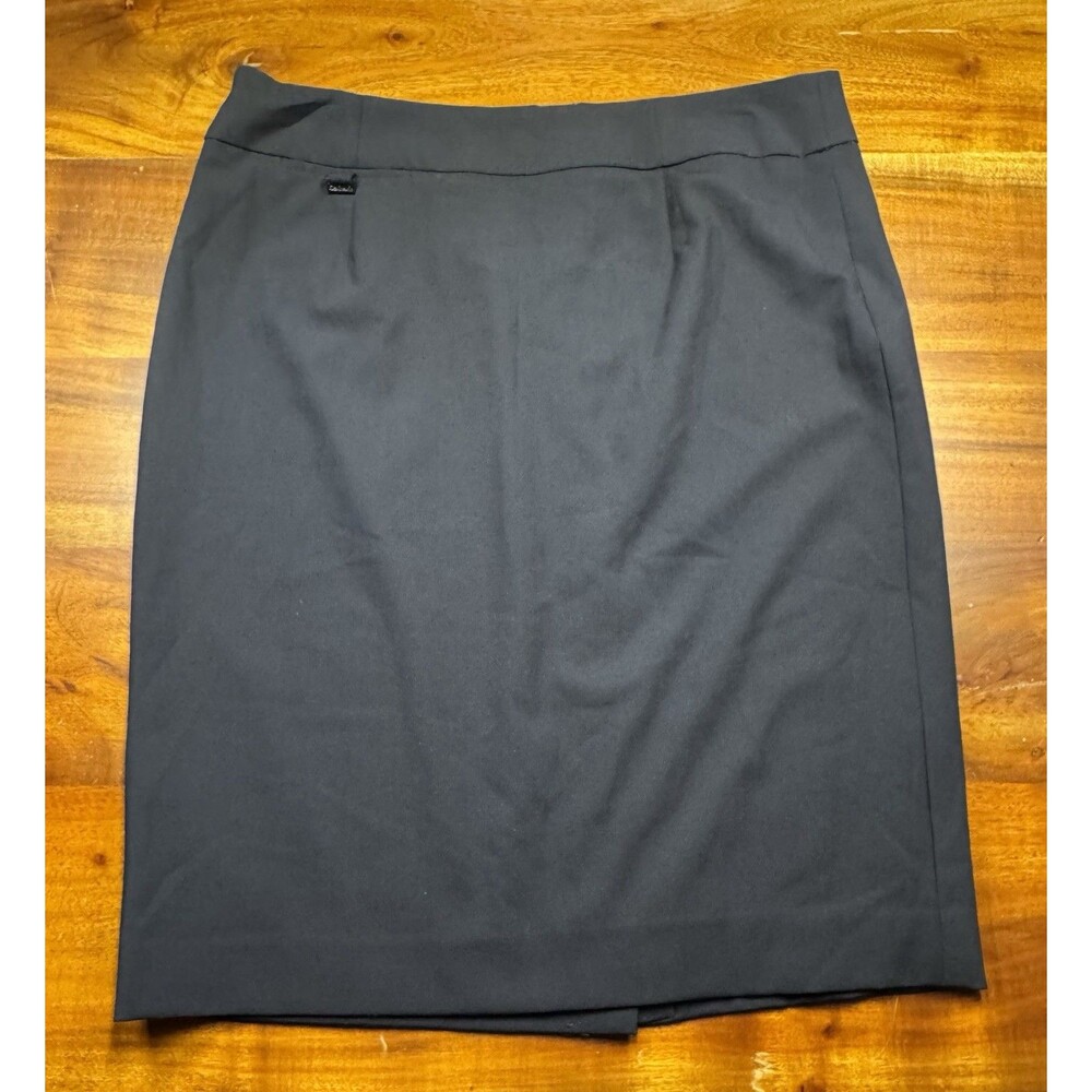 Calvin Klein Women’s Black Pencil Skirt Sz 10 Career Office Stretch